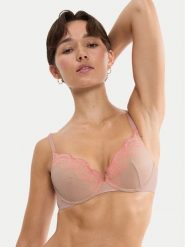 Triumph Biustonosz z fiszbiną Comfort Glam 10224965 Beżowy. Brązowe biustonosze Triumph, bez wzorów, z syntetyku. Za 189.99 zł.