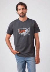 LEE HERITAGE TEE MĘSKI T-SHIRT REGULAR FIT WASHED BLACK L62PFEON 112114779. Czarne t-shirty męskie Lee, l, bez wzorów, bez kołnierzyka. Za 69.99 zł.