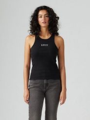 Levi's Top w kolorze czarnym rozmiar: L. Czarne topy damskie Levi's, l, bez wzorów, z bawełny, bez ramiączek. Za 48.05 zł.