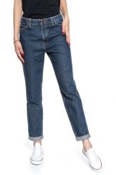 SPODNIE DAMSKIE LEE TAILORED MOM DARK WORN L31IRDEP 112107151. Spodnie materiałowe damskie Lee, bez wzorów, z jeansu. W wyprzedaży za 89.99 zł.