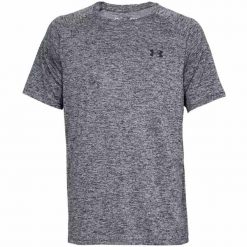 Koszulka męska Under Armour Tech 2.0 SS szara. Szare t-shirty sportowe męskie Under Armour, m, bez ramiączek, do piłki nożnej. Za 84.99 zł.