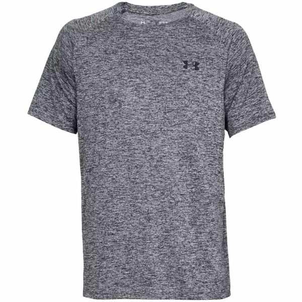 Koszulka męska Under Armour Tech 2.0 SS szara. Szare t-shirty sportowe męskie Under Armour, m, bez ramiączek, do piłki nożnej. Za 84.99 zł.