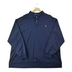 Koszulka męska z długim rękawem Polo Ralph Lauren 2XB Big. Niebieskie koszulki polo męskie Ralph Lauren, l, bez wzorów, z tkaniny, bez ramiączek. Za 127.76 zł.
