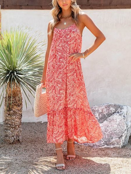 LA Angels Sukienka w kolorze czerwonym rozmiar: M. Czerwone sukienki damskie LA Angels, na imprezę, m, bez wzorów, bez kołnierzyka, bez ramiączek, maxi. Za 166.88 zł.