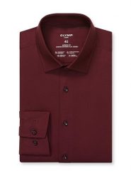 OLYMP Koszula "Luxor" - Modern fit - w kolorze bordowym rozmiar: 43. Czerwone koszule męskie Olymp, bez wzorów, z bawełny, bez kołnierzyka, bez ramiączek. Za 135.49 zł.