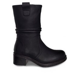 Botki Clara Barson. Czarne botki damskie Clara Barson, bez obcasa, na słupku, bez zapięcia. Za 169.99 zł.