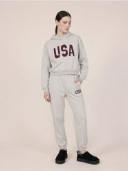 Bluza hoodie z napisem USA - szary. Szare bluzy bez kaptura damskie Sinsay, l. Za 49.99 zł.