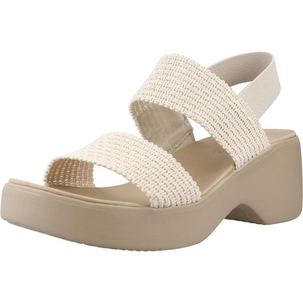 Sandały SKECHERS 119413S Beżowy. Brązowe sandały damskie Skechers, bez wzorów, z materiału, bez obcasa. Za 390.00 zł.