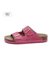 Teegu Skórzane klapki w kolorze różowym rozmiar: 36. Różowe klapki damskie teegu, bez wzorów, bez obcasa. Za 130.99 zł.