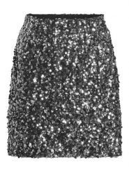 Vila Spódnica "Vifaith" w kolorze srebrnym rozmiar: XS. Szare spódniczki damskie Vila, xs, bez wzorów, z podwyższonym stanem, midi. Za 65.23 zł.