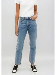Monki Dżinsy - Regular fit - w kolorze niebieskim rozmiar: W31. Niebieskie jeansy damskie Monki, z podwyższonym stanem. Za 74.63 zł.