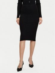 Guess Spódnica midi W5RD15 Z2V62 Czarny Slim Fit. Czarne spódniczki damskie Guess, xs, z aplikacjami, z syntetyku, midi. Za 229.99 zł.