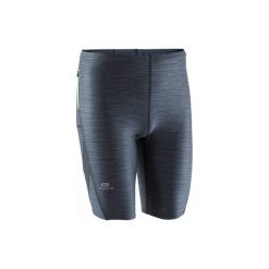 Legginsy do biegania krótkie RUN DRY+ męskie. Niebieskie szorty męskie KALENJI, bez wzorów, z elastanu. Za 39.99 zł.