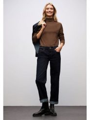 Street One Golf w kolorze jasnobrązowym rozmiar: 36. Brązowe golfy damskie Street One, bez wzorów, bez ramiączek. Za 109.00 zł.