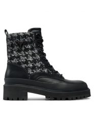 Guess Trapery Badany FLFBDN ELE10 Czarny. Czarne trapery damskie Guess, ze skóry, bez obcasa. Za 589.99 zł.