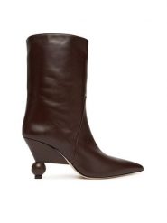 Weekend Max Mara Botki Rollio 2525796055600 Brązowy. Brązowe botki damskie Weekend Max Mara, ze skóry, bez obcasa, na szpilce, bez zapięcia. Za 2,589.00 zł.