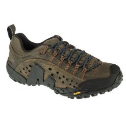 Buty Merrell Intercept J004275 zielone. Zielone buty sportowe na co dzień męskie z gumy, bez zapięcia, trekkingowe. Za 789.06 zł.
