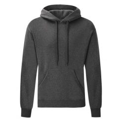 Męska Klasyczna Bluza Z Kapturem. Szare bluzy z kapturem męskie Fruit of the Loom, l. Za 81.99 zł.