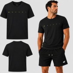 T-SHIRT MĘSKI 4F KOSZULKA BAWEŁNIANA SPORTOWA NA CO DZIEŃ M2661 SS26. Czarne t-shirty sportowe męskie 4f, m, z bawełny, bez ramiączek, na fitness i siłownię. Za 126.00 zł.