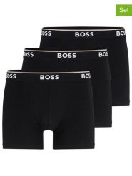 Hugo Boss Underwear Bokserki (3 pary) w kolorze czarnym, szarym i białym rozmiar: S. Białe bokserki męskie Hugo Boss Underwear, bez wzorów. Za 110.55 zł.