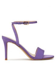 TWINSET Sandały 241TCP102 Fioletowy. Fioletowe sandały damskie Twinset, bez wzorów, z materiału, bez obcasa, na szpilce. Za 849.99 zł.