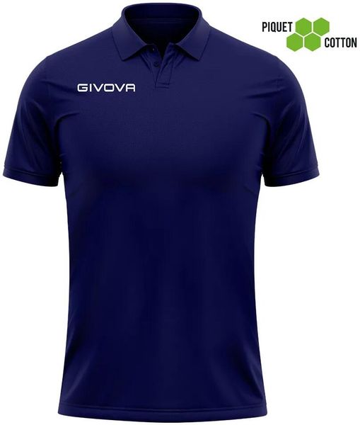 Koszulka polo Givova Polo Cotone Piquet Summer. Niebieskie bluzki sportowe damskie 55PROTEC, na lato, xl, bez wzorów, z bawełny, bez ramiączek. Za 184.99 zł.