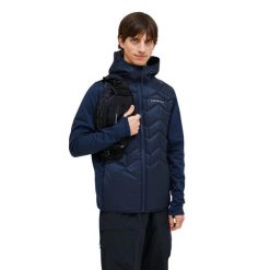 Kurtka Peak Performance męska Elevate Liner Hybrid Hood Jacket granatowa - XXL. Niebieskie kurtki męskie Peak Performance, m, bez wzorów, z puchu, bez kaptura. W wyprzedaży za 909.00 zł.