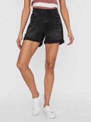 Noisy may Szorty dżinsowe "Nmsmiley" w kolorze czarnym rozmiar: XS. Czarne szorty damskie Noisy may, bez wzorów, z bawełny, klasyczne. Za 82.83 zł.