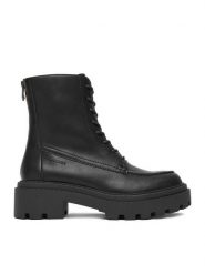 G-Star Raw Trzewiki CEO-ZUM-HY25713-1-1 Czarny. Czarne botki damskie G-Star Raw, ze skóry, retro, bez obcasa, na płaskiej podeszwie, bez zapięcia. Za 399.99 zł.
