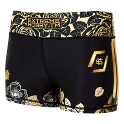 Spodenki sportowe damskie do jogi fitnessu EXTREME HOBBY ROSE. Czarne spodenki sportowe damskie EXTREME HOBBY, m, z dzianiny, do biegania. Za 159.00 zł.