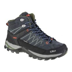 Buty Trekkingowe CMP Rigel Mid 3Q12947-51UG niebieskie. Niebieskie buty trekkingowe męskie ze skóry, bez zapięcia. Za 602.56 zł.