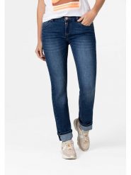 Timezone Dżinsy "Marah" - Slim fit - w kolorze granatowym rozmiar: W25/L32. Niebieskie jeansy damskie Timezone. Za 100.99 zł.