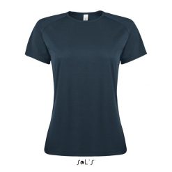 Koszulka damska Sol's Sporty. Niebieskie t-shirty damskie SOL'S, s, bez wzorów, bez kołnierzyka. W wyprzedaży za 28.50 zł.