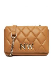 Nine West Torebka CEO-CHARLOTTE-I-S22558 Brązowy. Brązowe torebki klasyczne damskie Nine West, bez wzorów, z materiału, bez dodatków. Za 189.99 zł.