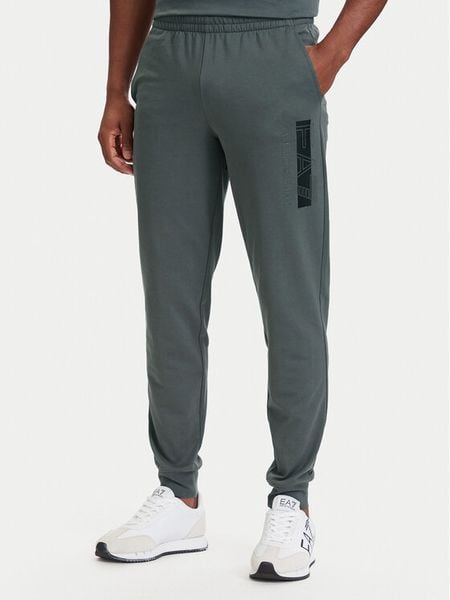 EA7 Emporio Armani Spodnie dresowe 7M002422 AF13512 M8011 Szary Slim Fit. Szare spodnie dresowe męskie EA7 Emporio Armani, bez wzorów, z bawełny. Za 424.99 zł.