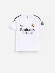 T-shirt Real Madrid - biały. Białe t-shirty męskie Reserved, l, bez wzorów, z dzianiny, bez kołnierzyka. Za 199.99 zł.