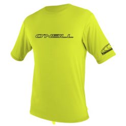 Koszulka ONEILL BASIC SKINS S/S SUN SHIRT Lime L. Zielone bluzki damskie O'neill, l, bez wzorów, ze skóry, bez kołnierzyka. Za 99.99 zł.