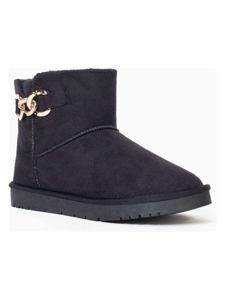 ISLAND BOOT Botki zimowe "Jillo" w kolorze czarnym rozmiar: 36. Czarne botki damskie Island Boot, na zimę, bez obcasa, bez zapięcia. Za 152.99 zł.