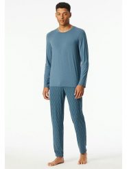 Schiesser Piżama w kolorze niebieskim rozmiar: 50. Niebieskie piżamy męskie Schiesser, bez wzorów, bez ramiączek. Za 174.84 zł.