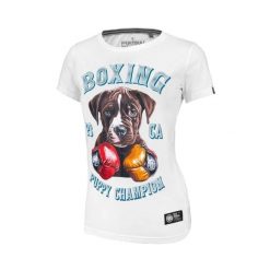 Koszulka damska Pitbull Lil'Champ. Białe bluzki damskie PITBULL, s, bez wzorów, casualowe, bez kołnierzyka, bez ramiączek. Za 99.00 zł.