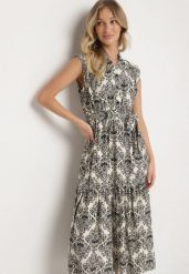 Czarna Wiskozowa Sukienka Bez Rękawów z Wiązanym Paskiem Filimea. Czarne sukienki damskie Born2be, na co dzień, l, bez wzorów, z materiału, eleganckie, bez kołnierzyka, bez ramiączek, maxi, proste. W wyprzedaży za 87.99 zł.