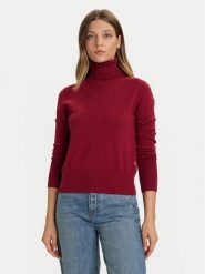 Guess Jeans Golf W4BR15 Z3HO2 Czerwony Regular Fit. Czerwone golfy damskie Guess Jeans, xxl, z aplikacjami, z jeansu, bez ramiączek. Za 349.00 zł.