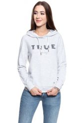 BLUZA MUSTANG Bella H Embroidery Light grey melange 1008016 4141. Szare bluzy z kapturem damskie Mustang, s. Za 149.99 zł.