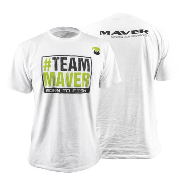 Koszulka Maver Team. Białe t-shirty damskie MAVER, m, bez wzorów, bez kołnierzyka. Za 65.90 zł.