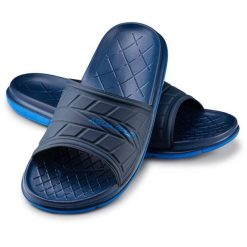 Klapki basenowe dla dorosłych Aqua Speed Aspen. Niebieskie klapki damskie Aqua-Speed, bez wzorów, bez obcasa. Za 79.99 zł.
