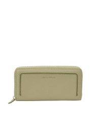 Marc O´Polo Skórzany portfel w kolorze khaki - 20 x 10 x 2 cm rozmiar: onesize. Brązowe portfele damskie bez wzorów, z materiału. Za 250.45 zł.