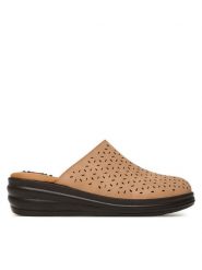 Go Soft Klapki LA3J7701-7 Beżowy. Brązowe klapki damskie GO SOFT, bez wzorów, z materiału, bez obcasa. Za 119.99 zł.