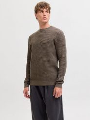 Jack & Jones Sweter w kolorze jasnobrązowym rozmiar: S. Brązowe swetry męskie Jack & Jones, s, bez wzorów, z bawełny, bez kołnierzyka. Za 91.77 zł.