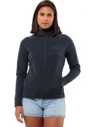 Jack Wolfskin Kurtka polarowa "Waldsee" w kolorze granatowym rozmiar: L. Niebieskie kurtki damskie Jack Wolfskin, l, bez wzorów, z polaru, bez kaptura. Za 272.31 zł.