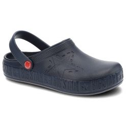 Niebieskie Klapki Big Star Wodoodporne Buty Damskie. Niebieskie klapki damskie Big Star, z aplikacjami, bez obcasa. Za 72.99 zł.